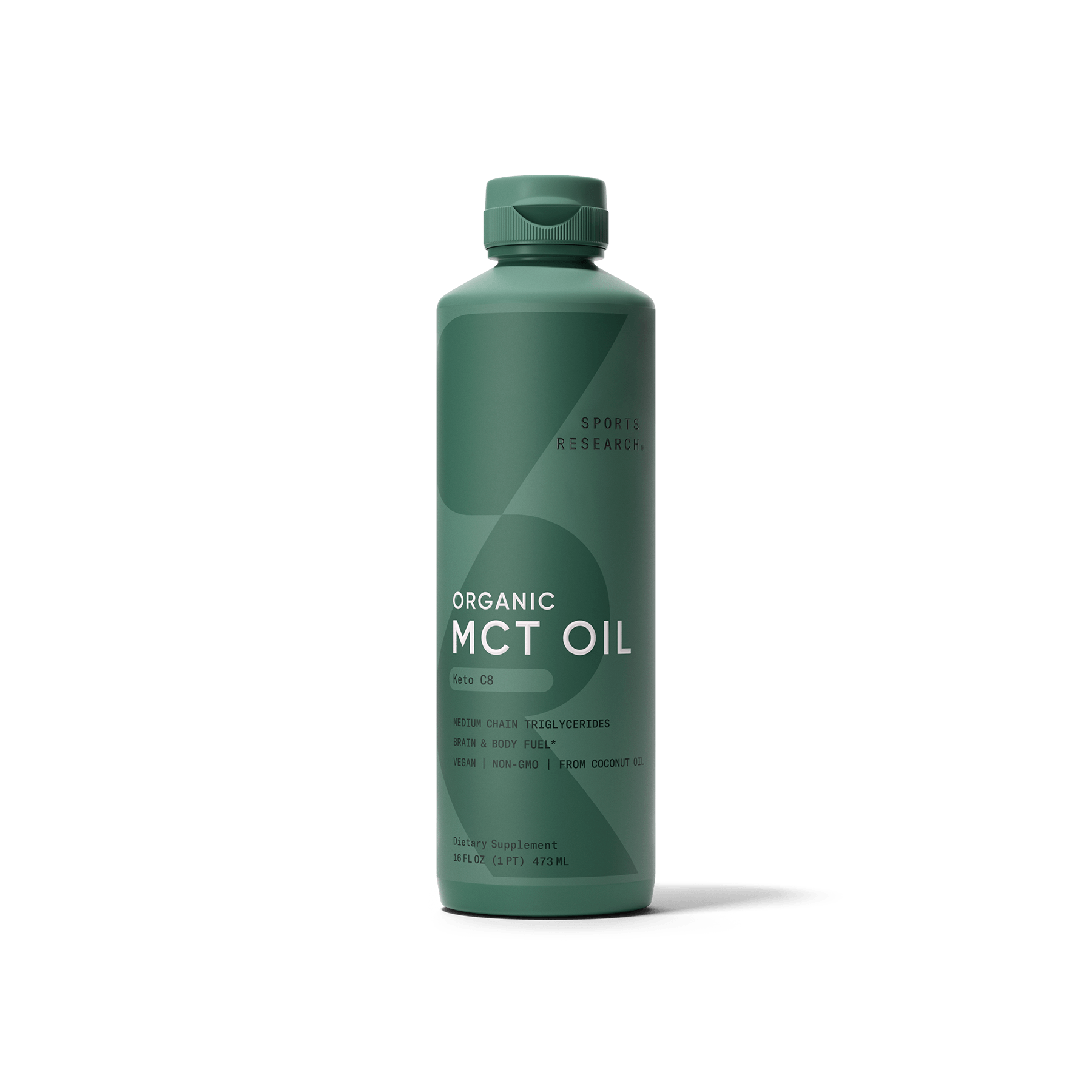 Sports Research Organic MCT Oil Keto C8 473 ml medium chain triglycerides-health boutique -jordan