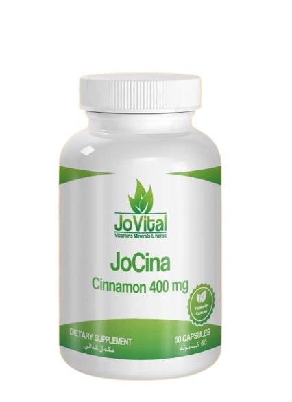 Jovital JoCina Cinnamon Supplement 400mg - 60 Capsules for Blood Sugar Support and Antioxidant Health