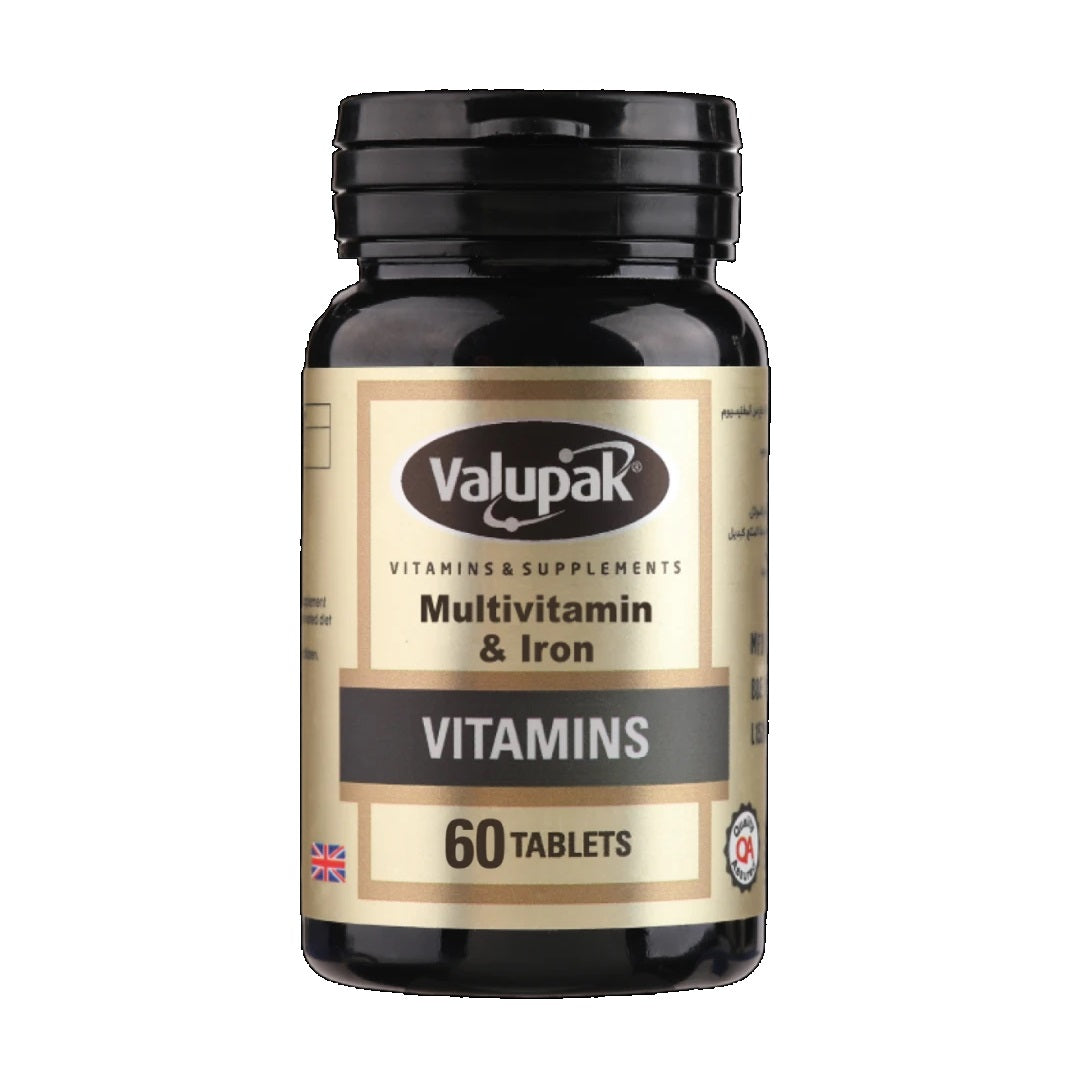 Valupak Multivitamin and Iron Daily Supplement - 60 Tablets