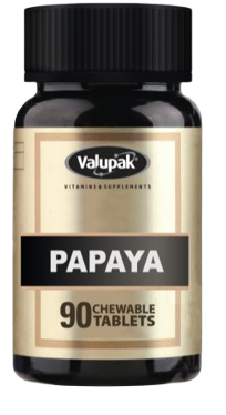 Valupak Papaya Enzyme 90 Chewable Tablets Digestive Supplement
