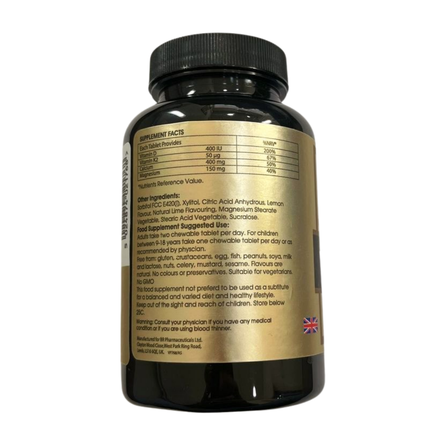 Valupak ValuBone Calcium & Vitamin D3 90 Chewable Tablets Lemon Flavour Supplement