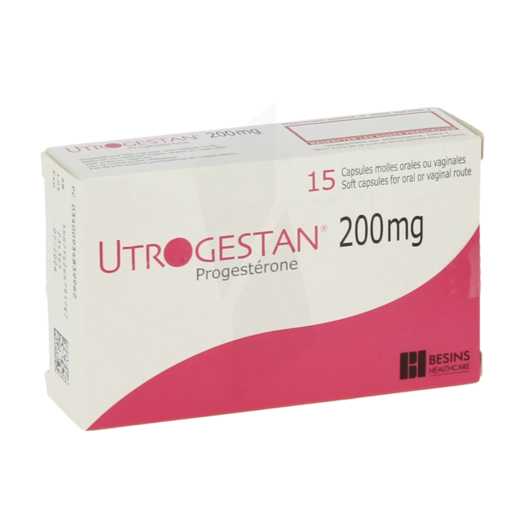 Utrogestan 200mg Jordan progesterone capsules blister pack – prescription-only medication