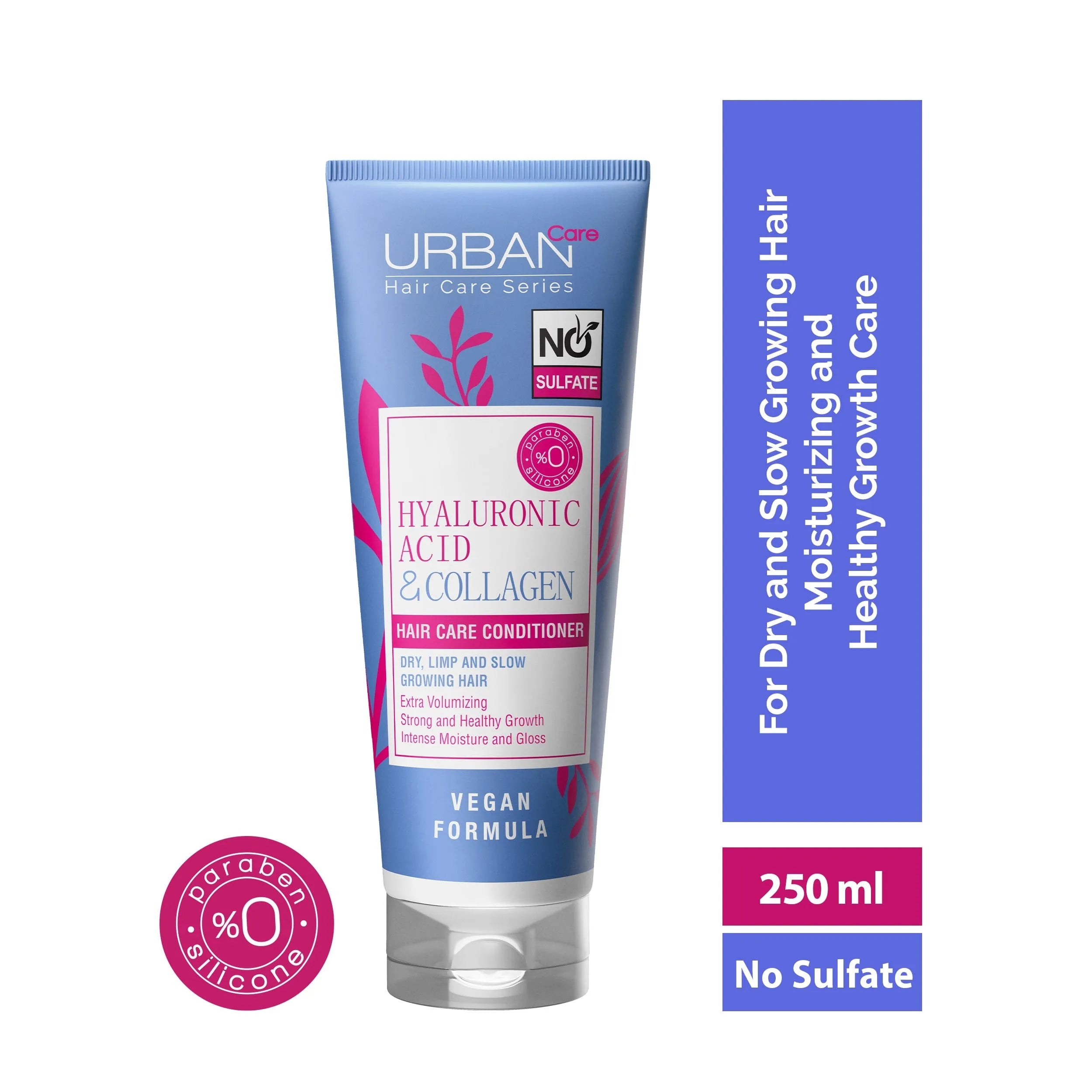 Urban Care Hyaluronic Acid & Collagen Sulfate-Free Conditioner 250ml for Hydration and Volume