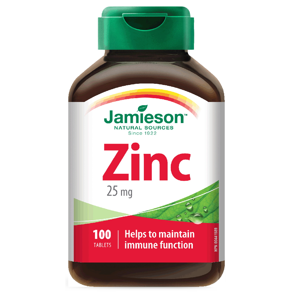 Jamieson ZINC 25 MG - the health boutique