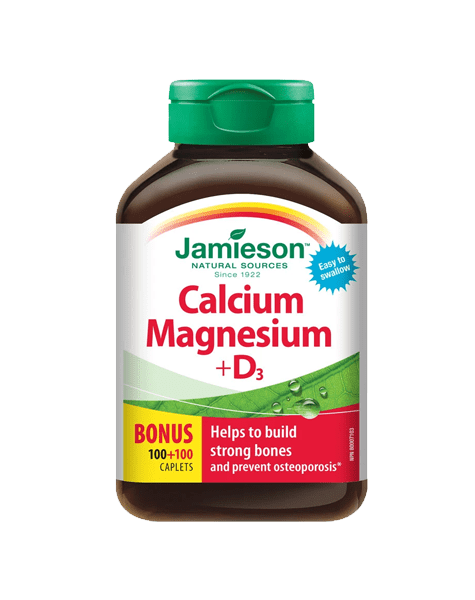 Jamieson Calcium Magnesium+ Vitamine D3 100+100 caplets - the health boutique