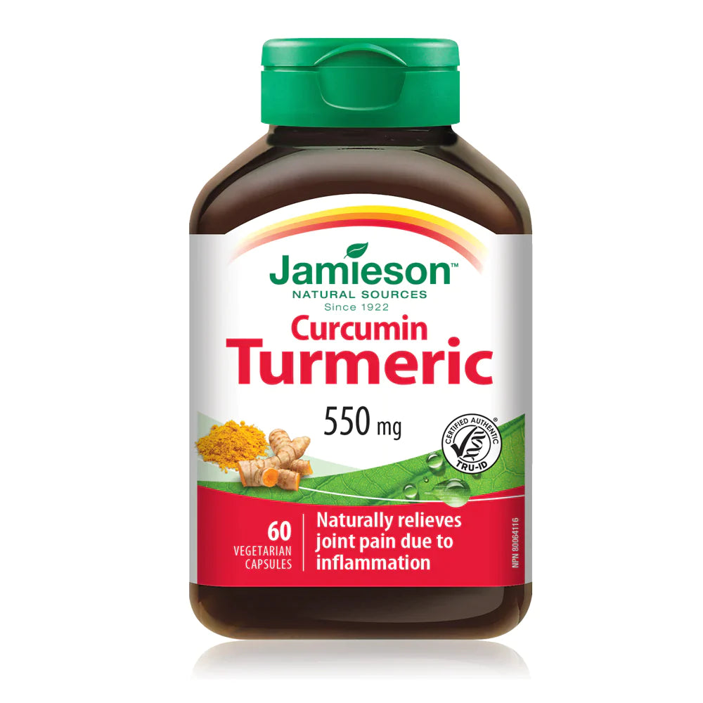 Jamieson Curcumin Turmeric 550mg 60 Capsules - the health boutique