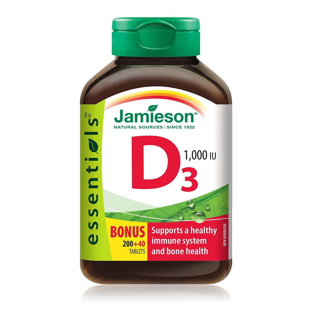 Jamieson D3 1000IU 25 mcg 200 +40 Tablets - the health boutique