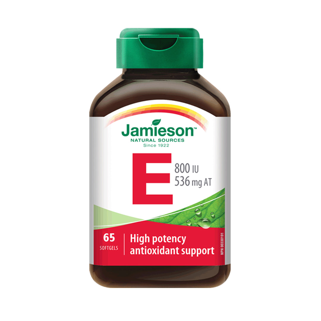 Jamieson VIT E 800 IU 50+15 Softgels - the health boutique