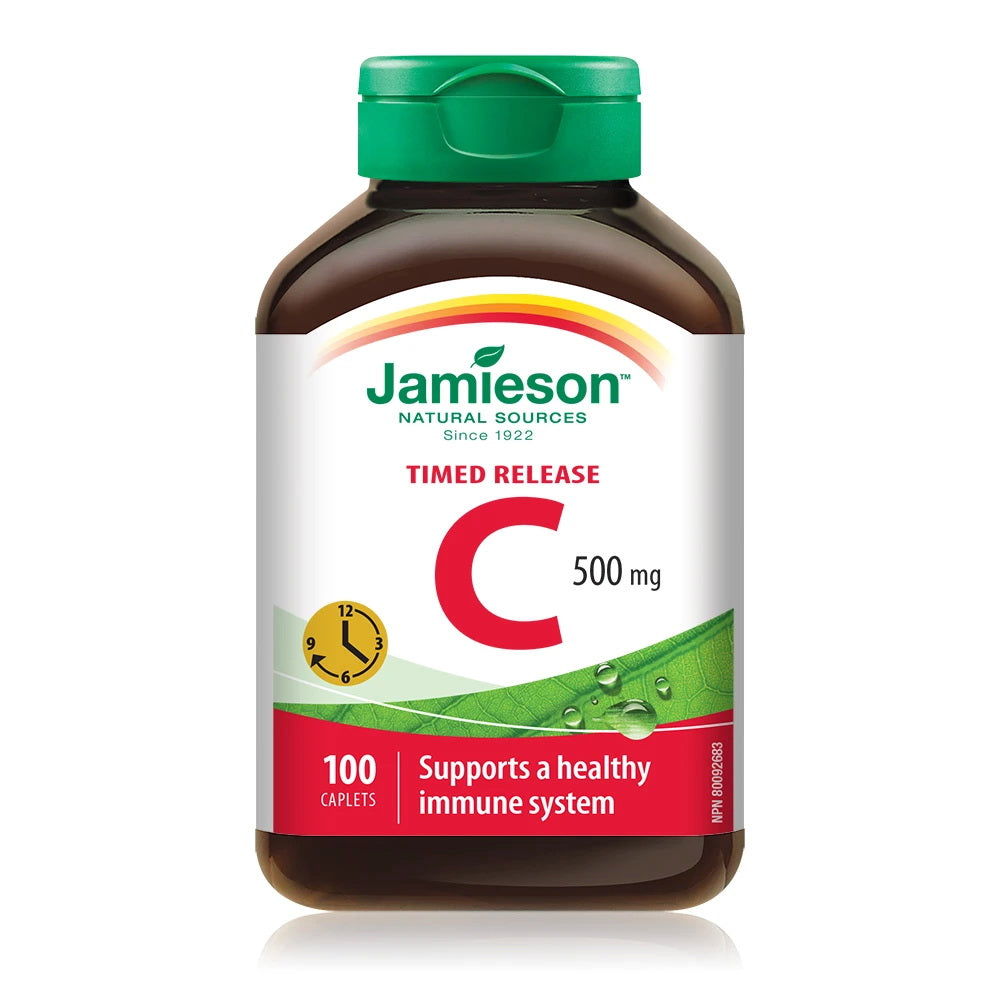 Jamieson Vitamin C 500 mg Timed Release 100 Caplets - the health boutique