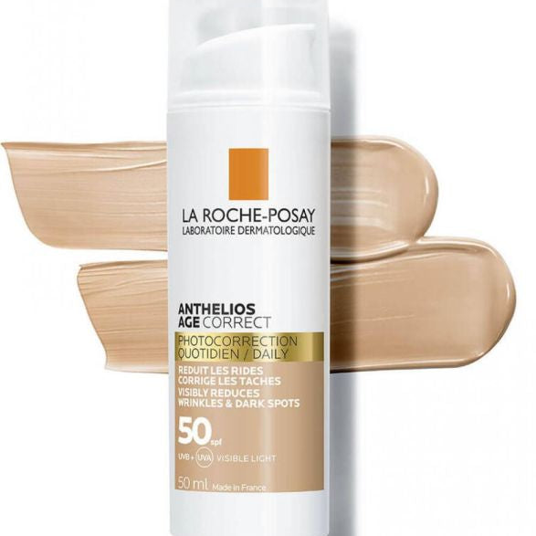 La Roche-Posay Anthelios Age Correct SPF50 tinted anti aging sunscreen niacinamide dark spots Health Boutique