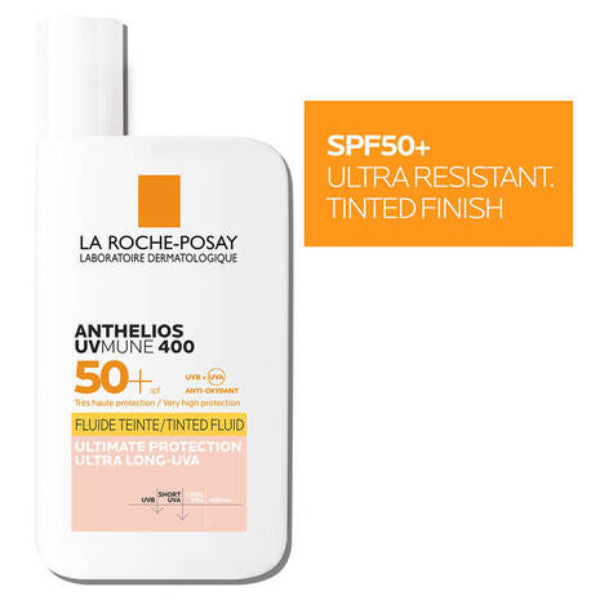 La Roche-Posay Anthelios UVMune 400 tinted SPF50 sunscreen invisible face protection Health Boutique