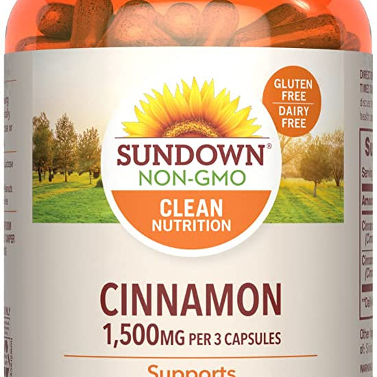 SUNDOWN CINNAMON 1500MG 200 CAPSULE - the health boutique