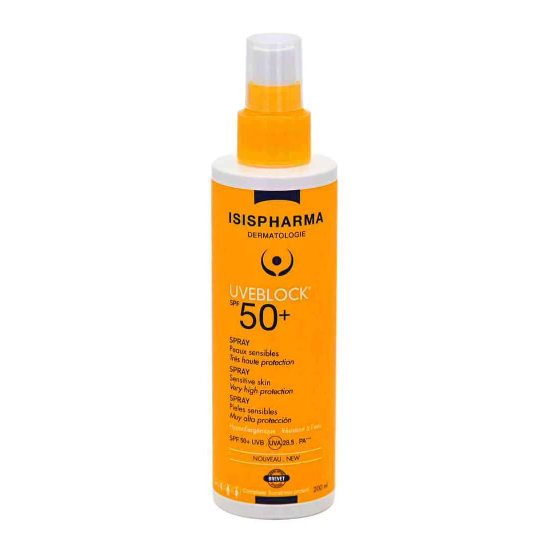 Isispharma Uveblock SPF50+ Spray sun screen 200ml - the health boutique