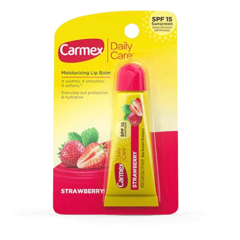 Carmex Daily Care Lip Balm Strawberry Tube