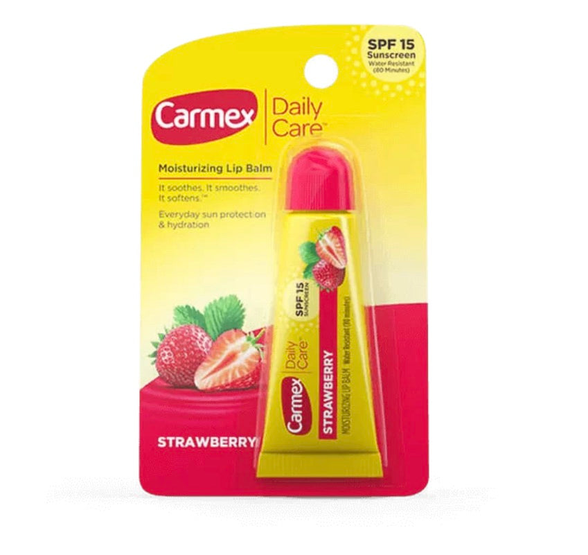 Carmex Daily Care Lip Balm Strawberry Tube
