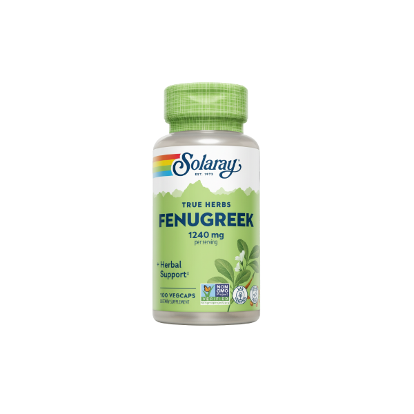 Solaray Fenugreek Seed 1240mg capsules – herbal digestive and metabolic support supplement