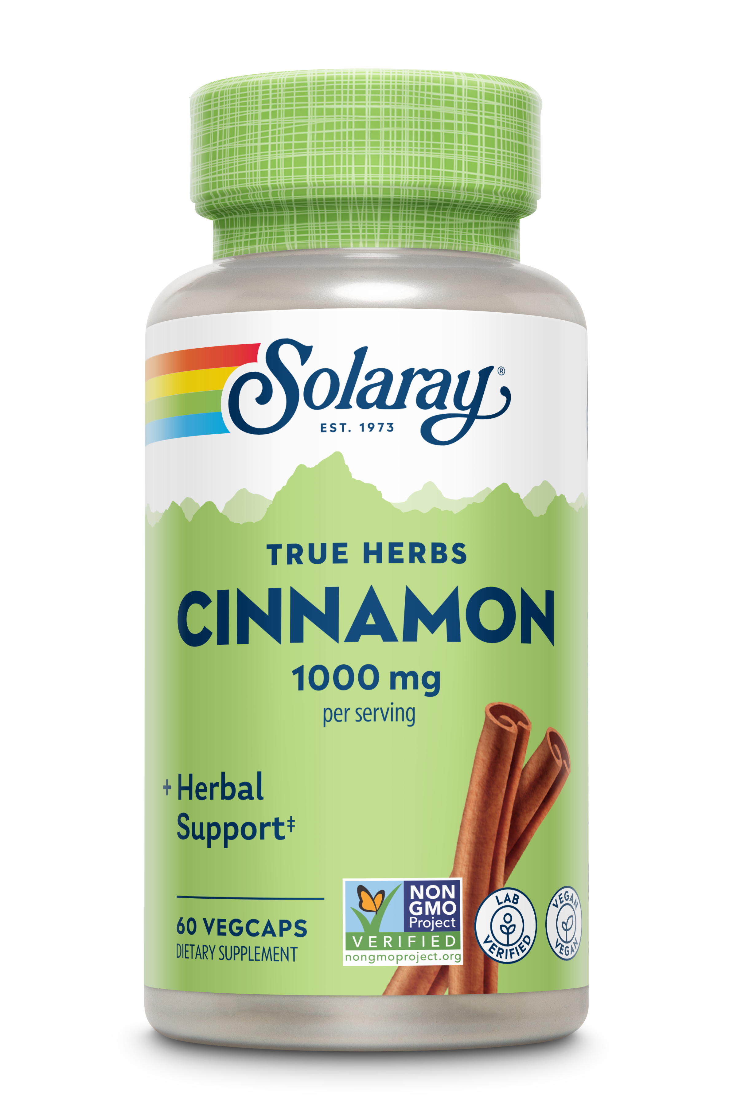 Solaray Cinnamon Bark 1000mg capsules – herbal antioxidant and metabolic support supplement