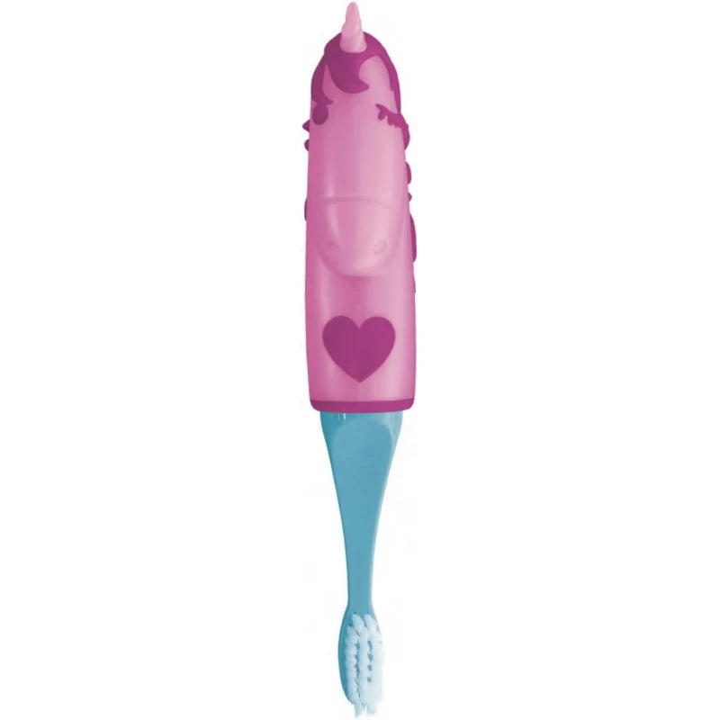 PIERROT Unicorn Kids Soft Toothbrush for Ages 2-8 with Gentle Bristles