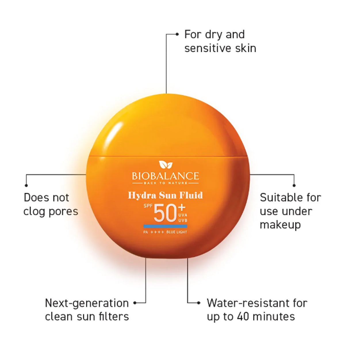 Bio Balance Hydra Sun Fluid Spf 50+ Deeply Hydrating Sun Protection 40ml