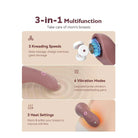 Momcozy 3-in-1 Heated Kneading Lactation Massager for Breastfeeding Relief and Clogged Ducts