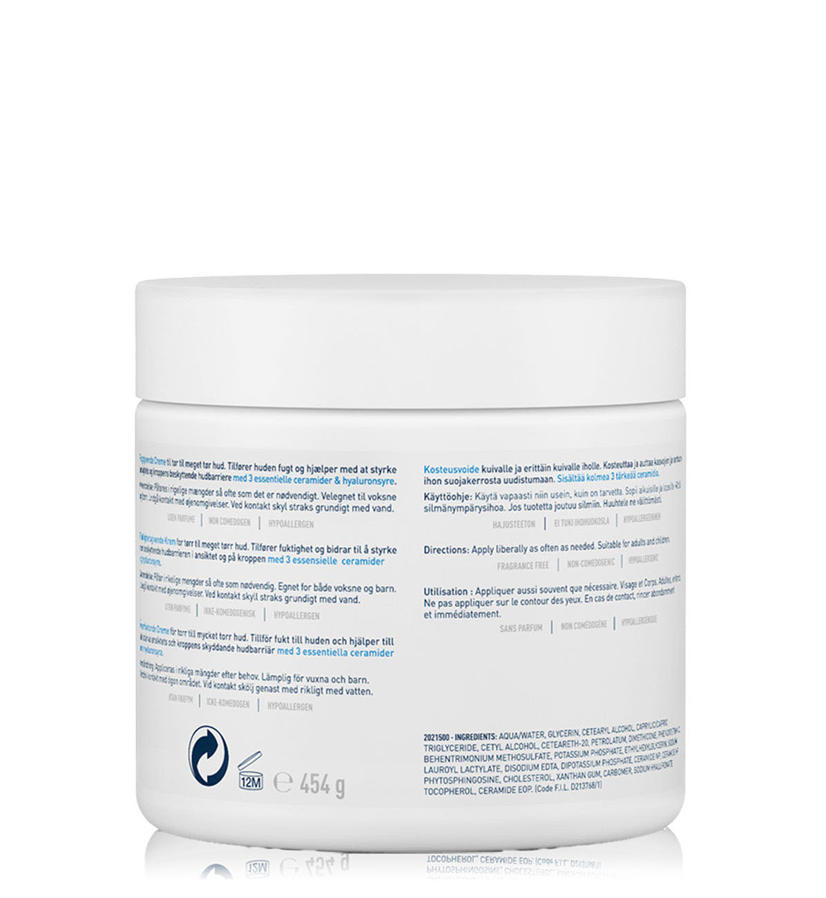 Cerave Moisturizing Cream For Dry To Very Dry Skin With Hyaluronic Acid 454g