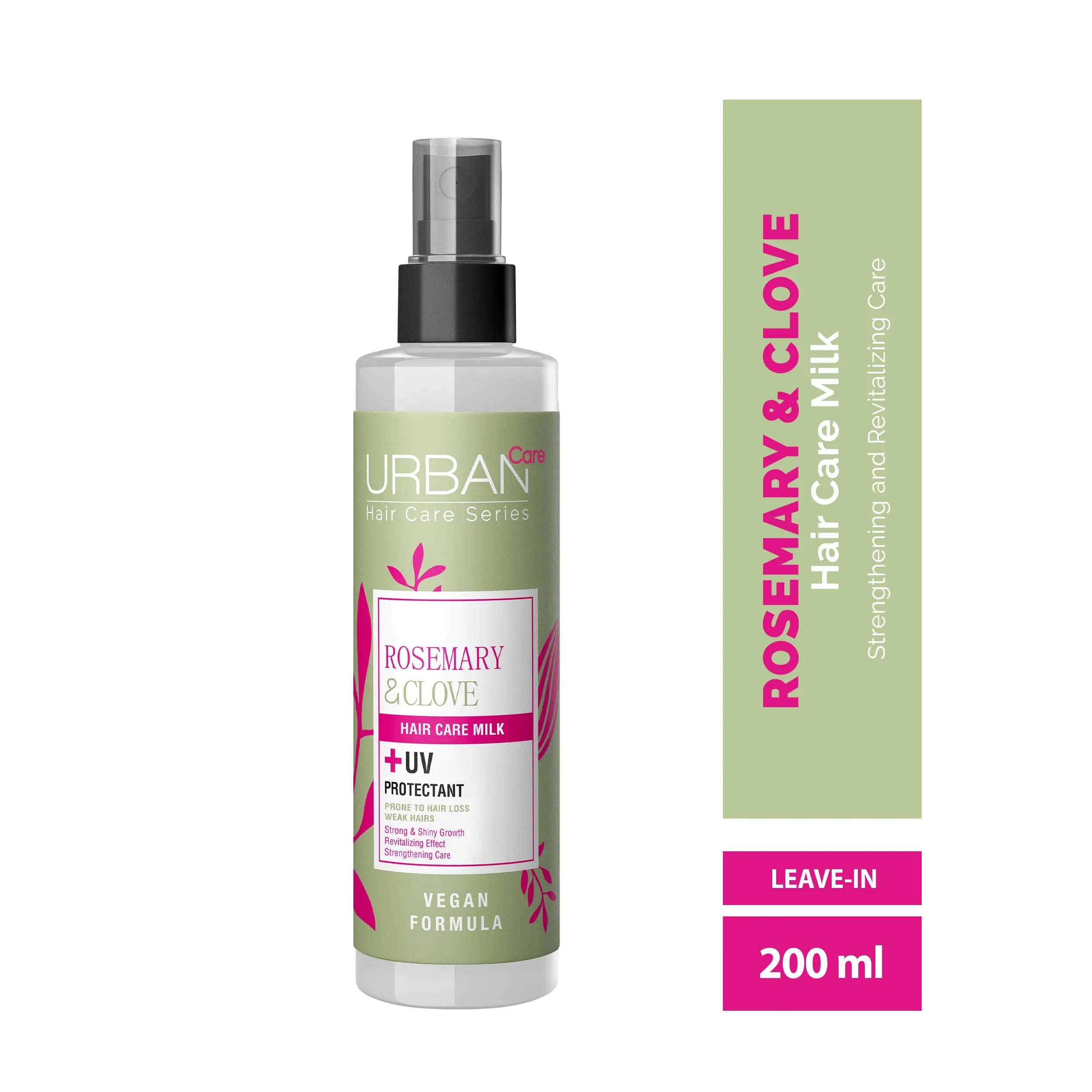 Urban Care Rosemary & Clove Strengthening Hair Treatment Milk - 200ml Leave-in Conditioner for Hair Growth and Repair