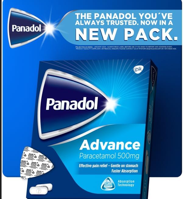 Panadol Advance fast absorbing paracetamol pain relief tablets-health Boutique Jordan