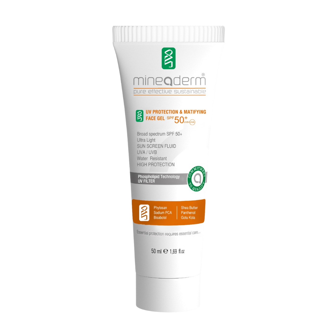 Mineaderm UV Protection & Matifying Face Gel SPF50+ 50ml - Oil Control Sunscreen for Face