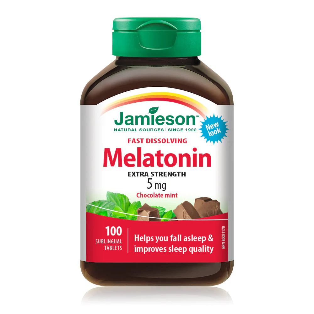 Jamieson Melatonin 5mg Fast Dissolving 100 Sublingual Tablets - the health boutique