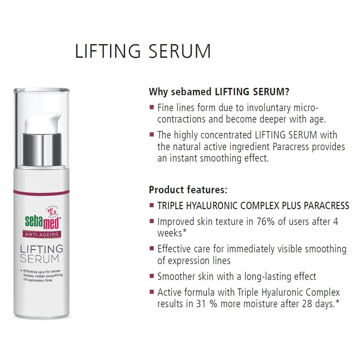 Sebamed Anti-Aging Lifting Serum 30ml - Firming Facial Treatment