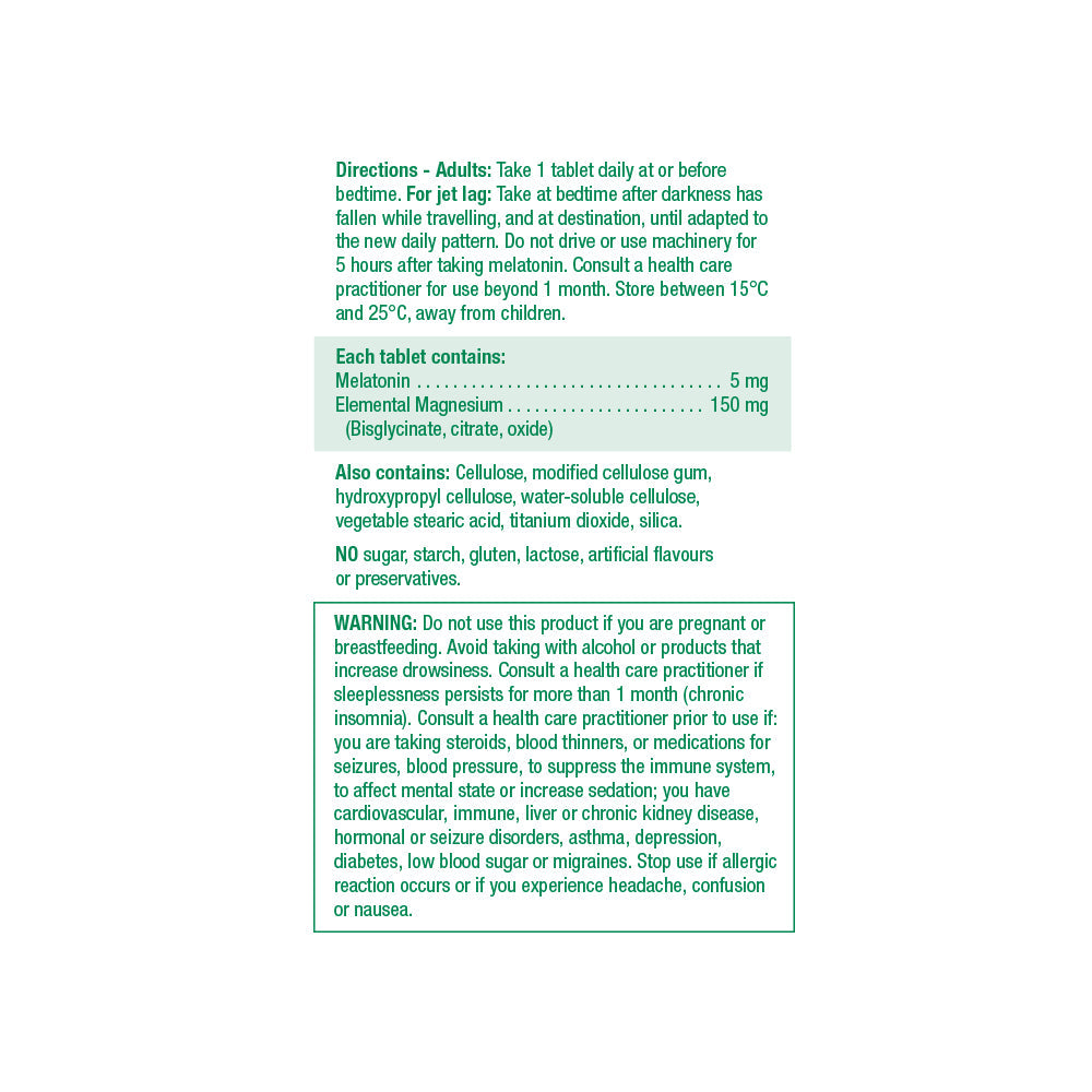 Jamieson Melatonin with Magnesium: Extra Strength Sleep Aid for Relaxation and Muscle Function