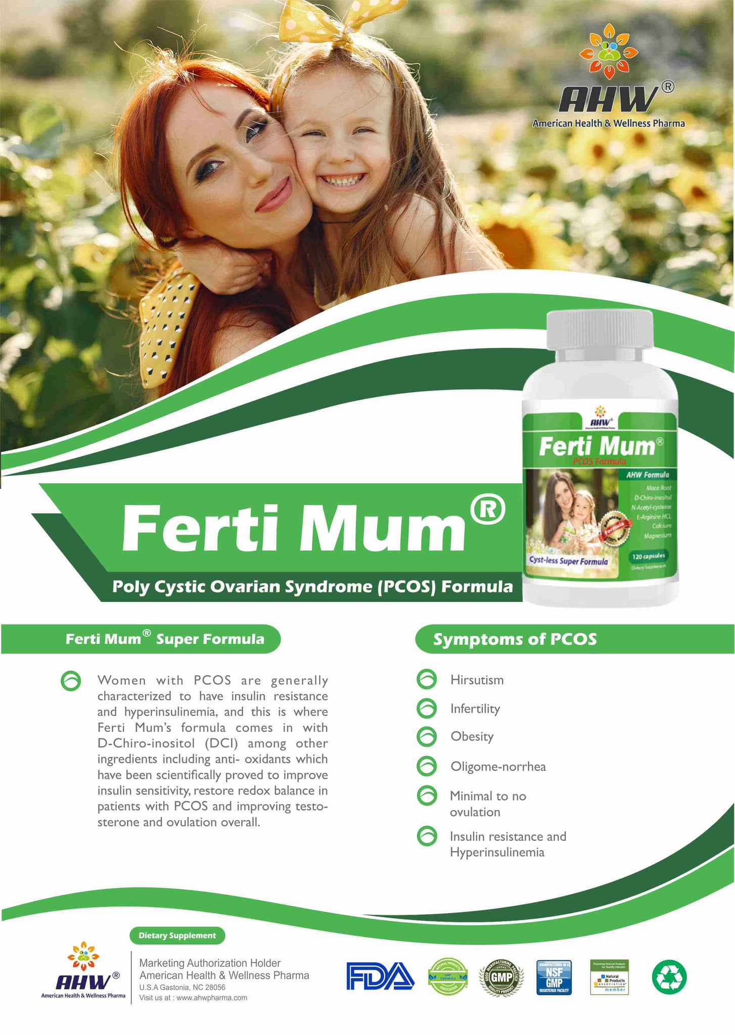 AHW Ferti Mum – Advanced Preconception & Fertility Support (120 Capsules) | health boutique