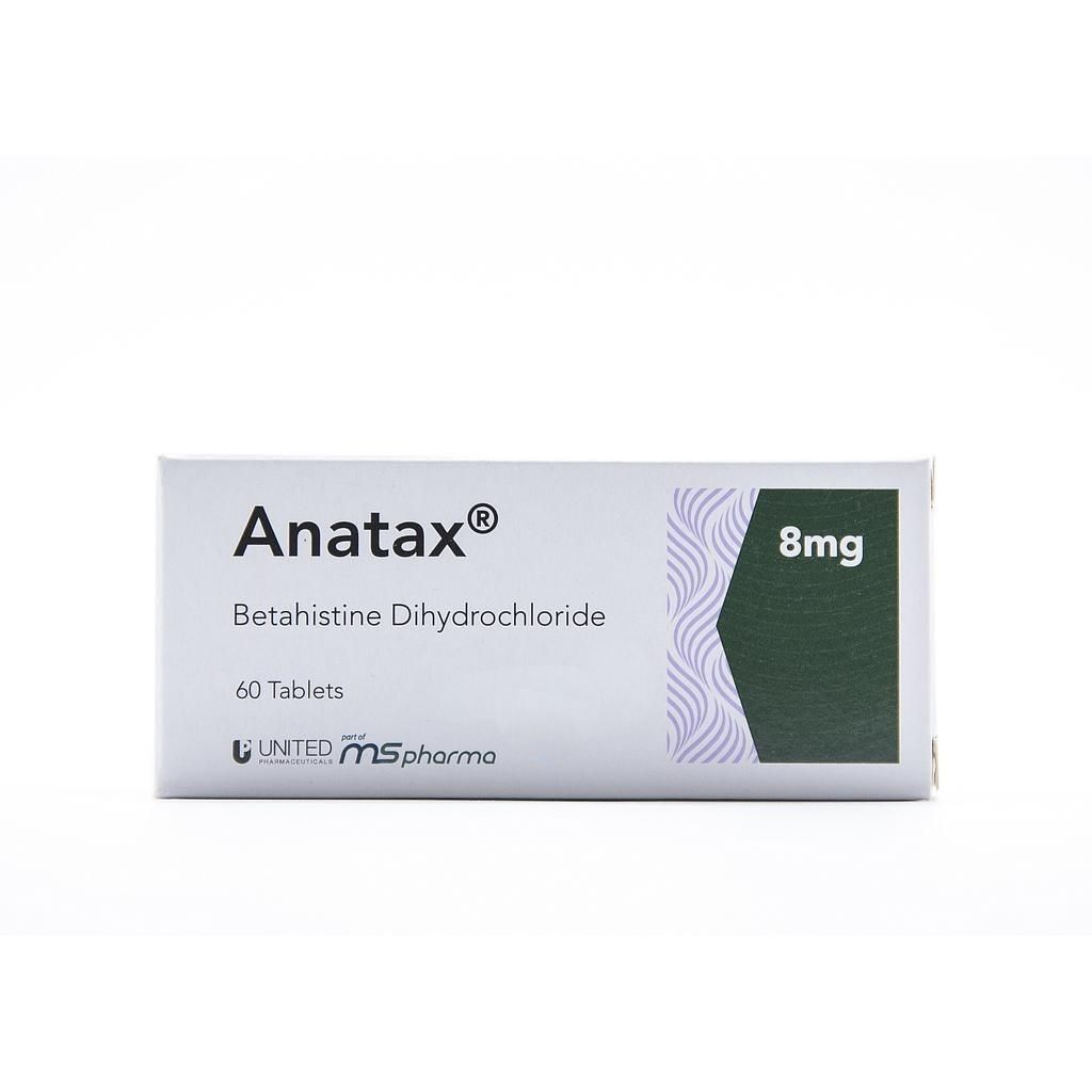 Anatax 8 mg betahistine tablet 60 vertigo balance disorder medicine