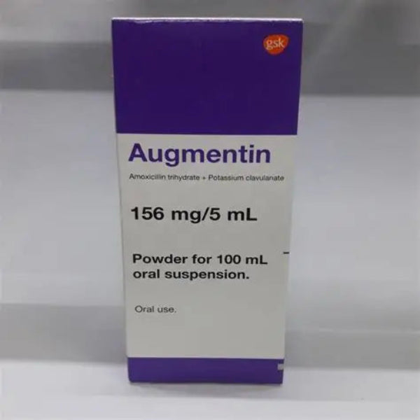 Augmentin Suspension 156 mg 100 ml amoxicillin clavulanate pediatric antibiotic oral suspension