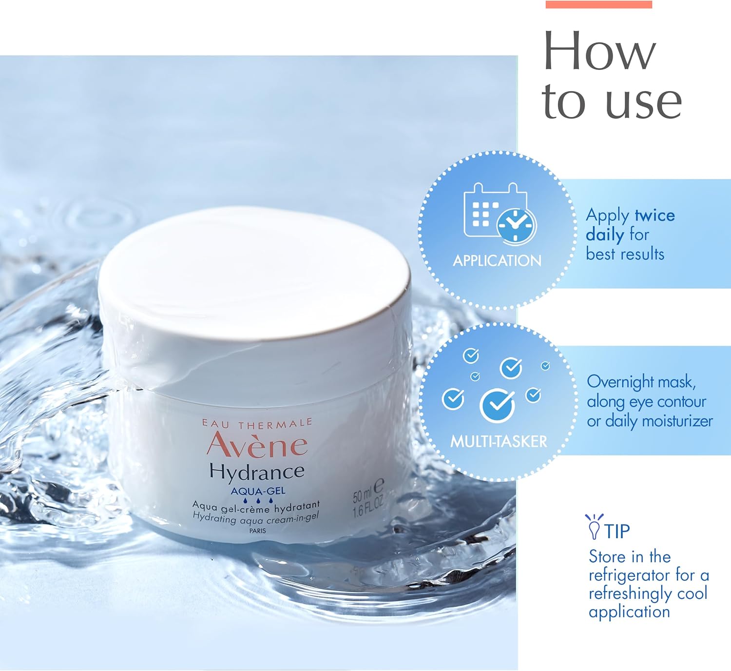 Avene Hydrance Aqua Gel Cream Hyaluronic Acid Aloe Polysaccharides 50ml Moisturizer Health Boutique