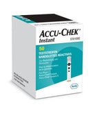 Accu-Chek Instant 50 test strips blood glucose monitoring box and vial