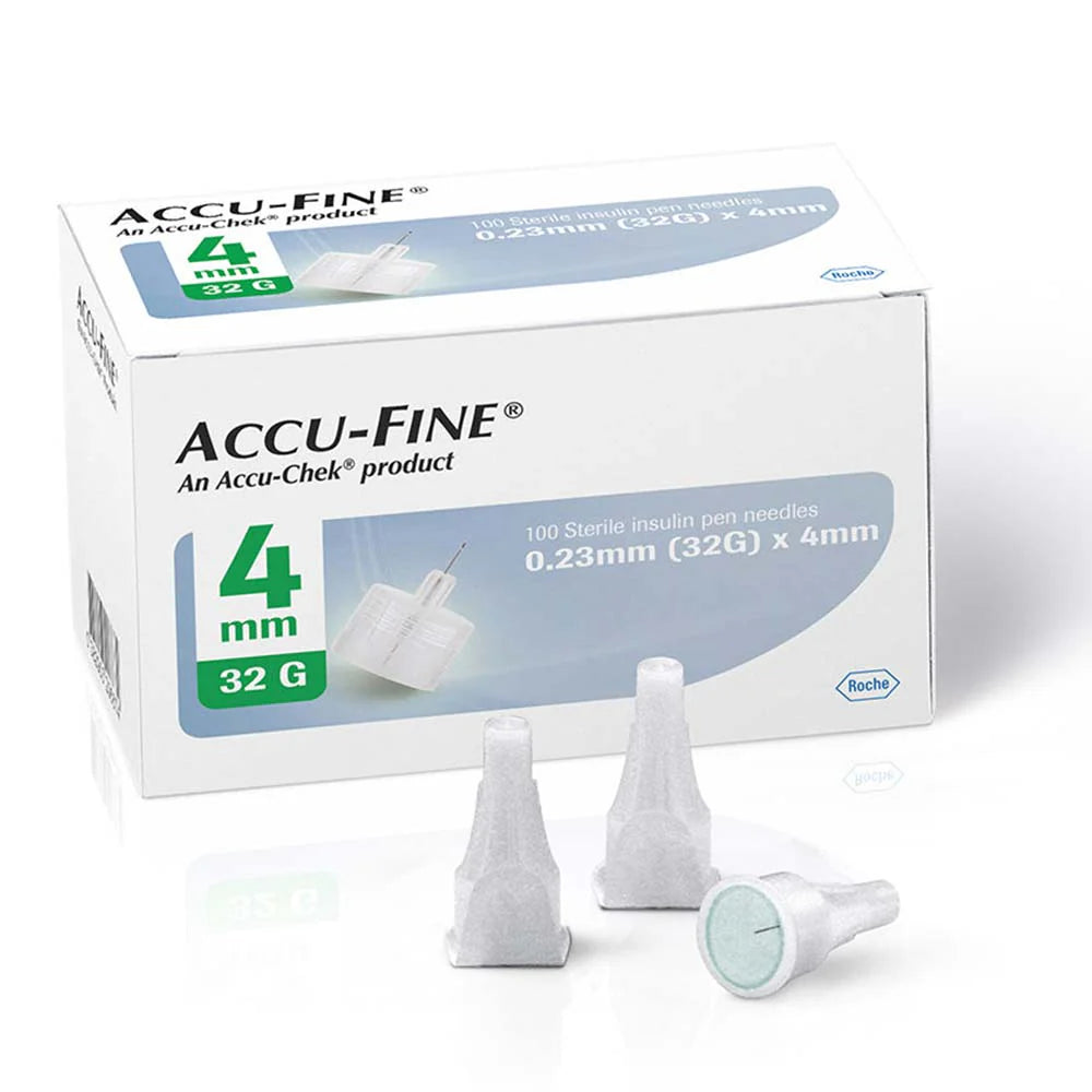 Accu-Fine 4 mm 32G sterile insulin pen needles box medical accessory