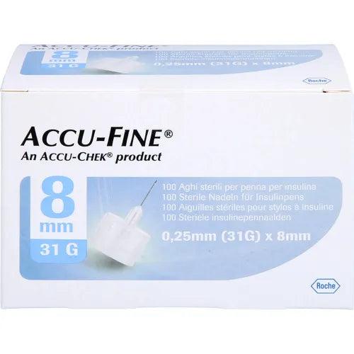 Accu-Fine® 8 mm 31G Pen Needles 8 MM 31G – Sterile Insulin Injection Needles