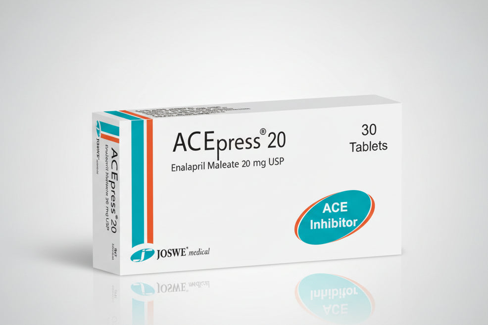 Ace Press 20 mg 30 tablets enalapril blood pressure medication