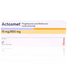 Actosmet 15/850 mg pioglitazone metformin tablet 56 for type 2 diabetes