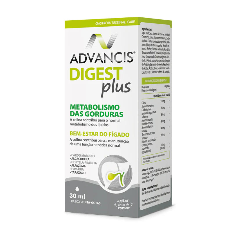 Advancis Digest Plus digestive liver support oral drops bloating relief peppermint milk thistle 30ml Health Boutique