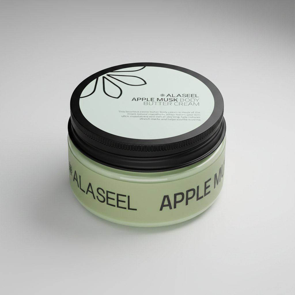 Alaseel apple scented shea and cocoa body butter deep moisturizing dry skin care Health Boutique