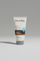 Alaseel SPF 50 sunblock face and body sunscreen zinc oxide hyaluronic acid aloe vera protection Health Boutique
