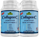 Alfa collagen C hydrolyzed collagen skin hair nail support capsules vitamin C biotin Health Boutique