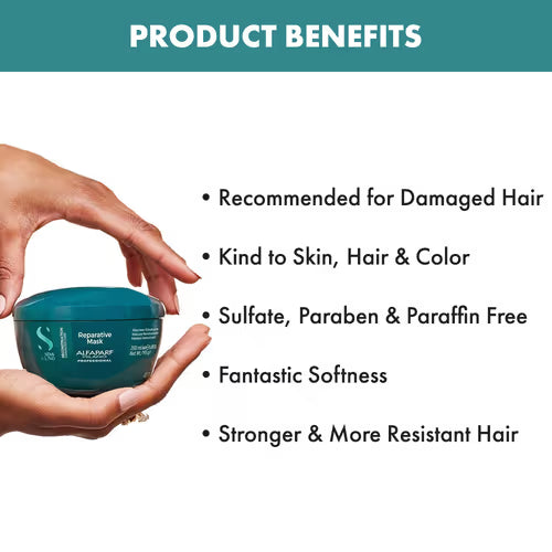 Alfaparf Milano Reparative Mask 200ml hair repair strengthening brittle damaged hair treatment Health Boutique