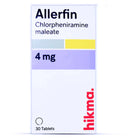 Allerfin 4mg chlorpheniramine tablets 30 blister allergy medicine pharmaceutical product Health Boutique