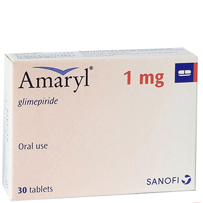 Amaryl 1mg Tablet 30 glimepiride oral medicine for type 2 diabetes blood sugar support