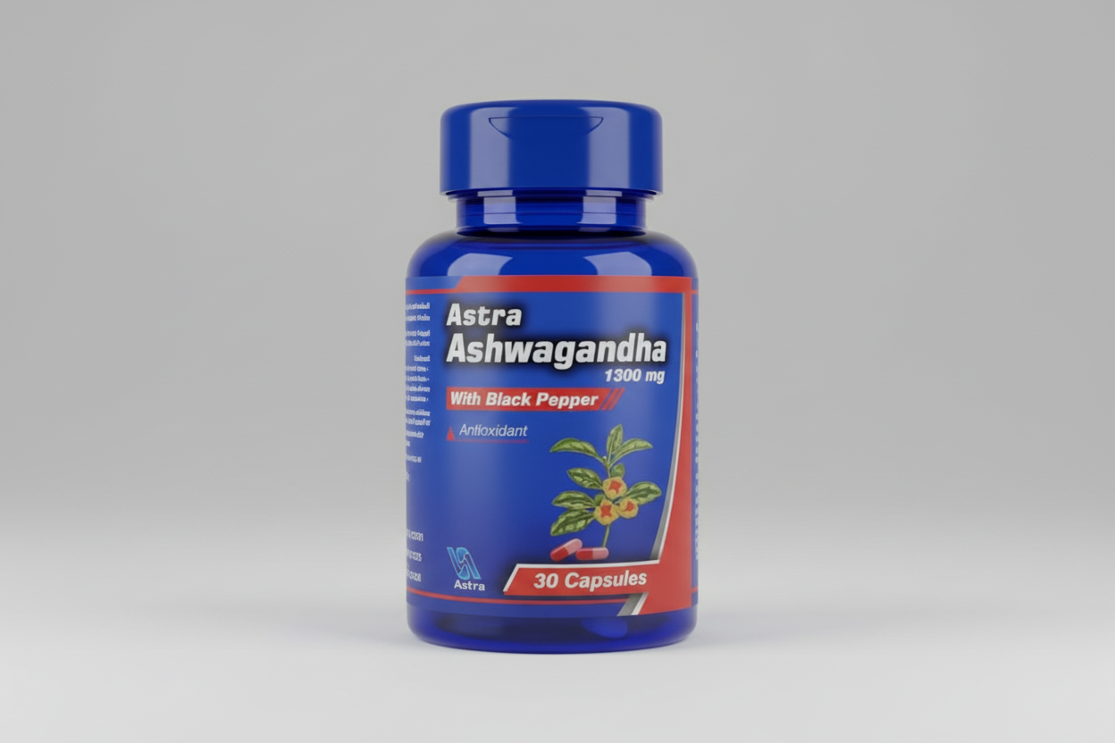 Astra ashwagandha capsules 30 withania somnifera stress relief calm mood relaxation supplement Health Boutique