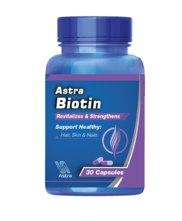 Astra biotin capsules 60 vitamin b7 hair skin nails beauty support supplement Health Boutique