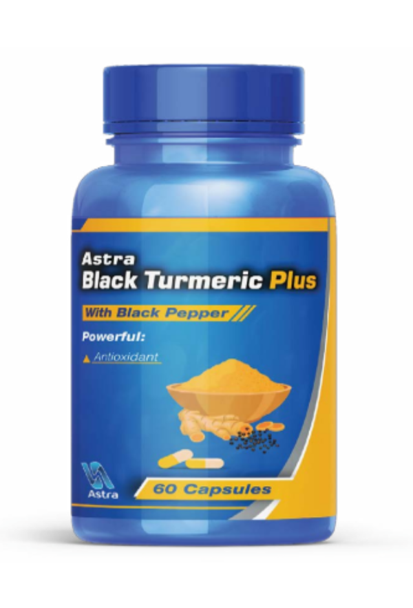 Astra black turmeric capsules 60 curcumin black pepper joint inflammation support antioxidant supplement Health Boutique